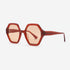 Arc Hexagon and Dimensional Acetate Unisex Sunglasses 22A8064